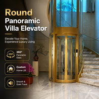 Ascensore Panoramico a 360 Gradi Personalizzabile, Ascensore di Lusso in Vetro per Casa