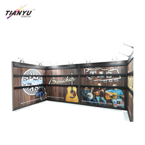 Dụng cụ âm nhạc Modular Booth Khung hệ thống có thể tháo rời công bằng Guitar đứng tùy chỉnh thương mại hiển thị Booth hiển thị - Product Image 3