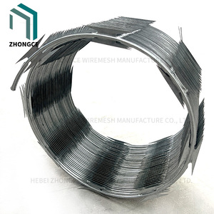 <span class=keywords><strong>Filo</strong></span> di Ferro Zincato per Recinzione a Rasoio, <span class=keywords><strong>Filo</strong></span> Concertina 33FT, Nastro Allungato, Bobine di <span class=keywords><strong>Filo</strong></span> <span class=keywords><strong>Spinato</strong></span> a Croce - Product Image 2