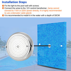 Lampe à <span class=keywords><strong>eau</strong></span> extérieure étanche 18W RGB RGBW 316L en acier inoxydable <span class=keywords><strong>D</strong></span>écoratif Led Logo personnalisé IP68 Lumière de piscine - Product Image 4