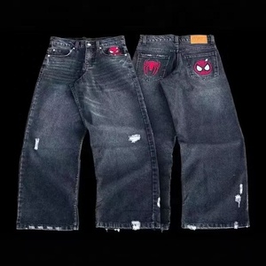 <span class=keywords><strong>Pantaloni</strong></span> in Denim strappati ricamati di <span class=keywords><strong>ragno</strong></span> per uomo e donna, con un fantastico stile Ueno e una vestibilità Hip-hop, Design a gamba dritta. - Product Image 1