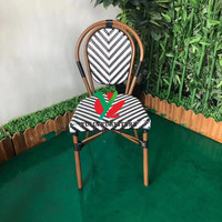 Chaise de bistrot en rotin Paris empilable pour patio extérieur