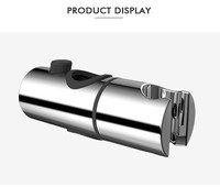 Support de pomme de douche réglable en plastique ABS avec finition chromée, écologique et à économie d'eau haute pression pour appartement