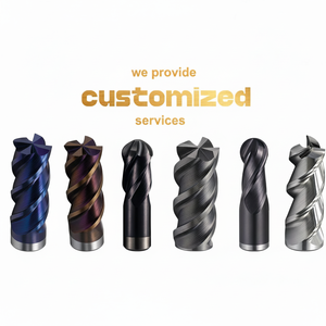 Fraise à bout en carbure de tungstène à 4 cannelures avec personnalisation ODM/OEM - Product Image 1