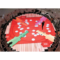 Écran d'affichage LED TOPvision 3D pour extérieur, stades, signalisation numérique, jeux vidéo, scènes, pistes de danse, murs d'affichage, panneaux publicitaires