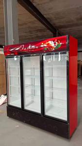 Réfrigérateur commercial vertical à refroidissement direct, vitrine de supermarché avec porte en verre - Product Image 2