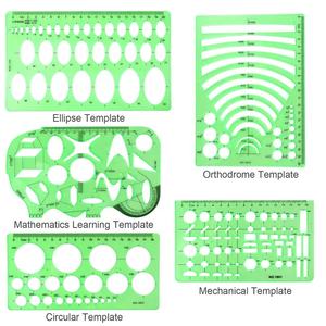 Offre Spéciale étudiant 11 pièces dessins géométriques outil de mesure règle modèles de mesure en plastique règle - Product Image 1