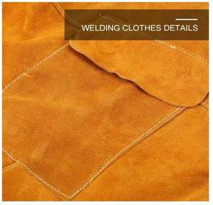Chaqueta <span class=keywords><strong>de</strong></span> Soldadura, Delantal <span class=keywords><strong>de</strong></span> Cuero, Abrigo Resistente a las Llamas y Anti-escaldaduras - Product Image 5