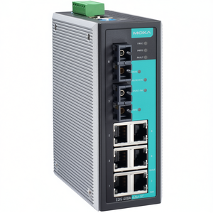Moxa EDS-408A-MM-SC สวิตช์อีเธอร์เน็ตแบบติดตั้งบนราง DIN สำหรับอุตสาหกรรม 8 พอร์ต ที่มีการจัดการระดับองค์กร IEEE 802.3 - Product Image 2