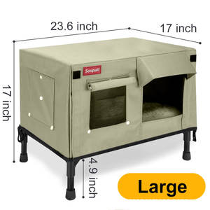 Lusso moderno <span class=keywords><strong>cuccia</strong></span> per cani pieghevole per interni ed esterni impermeabile e calda casa per gatti selvatici <span class=keywords><strong>riscaldata</strong></span> per soggiorno - Product Image 3