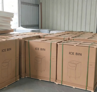 Machine à glaçons à production rapide avec bac complet de 22 mm, arrêt automatique et nettoyage automatique pour ports de pêche industriels