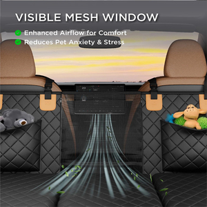 MADE 4 PETS Cubierta de asiento de coche para perros de espuma PE de fondo duro de 8 capas Impermeable Antideslizante Extensor de asiento trasero para perros 400lbs Easy - Product Image 4