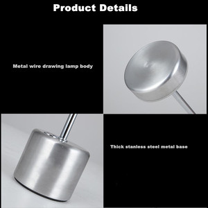 Lampada da Bar <span class=keywords><strong>LED</strong></span> Ricaricabile Moderna per Hotel e Camere, Design Creativo in Acciaio Inox, Luce Notturna con Controllo a Sensore - Product Image 5