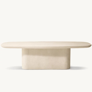 Rh <span class=keywords><strong>Otto</strong></span> Massief Hout Massief Oppervlak Eettafel Modern Minimalistisch Design 6-8 Personen Rond Keuken Woonkamer Kantoor - Product Image 5