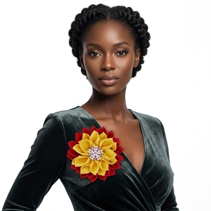 Premium Sororité Femmes Fleur Pin Layered Pétales Grec Phi Delta Kappa Et Eta Phi Beta <span class=keywords><strong>Association</strong></span> Broche Corsage - Product Image 1