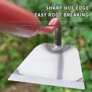 9cm Multi-purpose Red <b>Iron</b> Tip Steel Handle Easy Hand for Backyard Weeding and Soil Loosening - Product Image 3