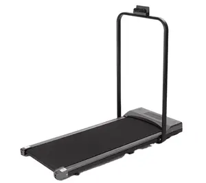 Foldable motorized walking pad treadmill with handrail and led screen electric self propelled life fitness treadmill