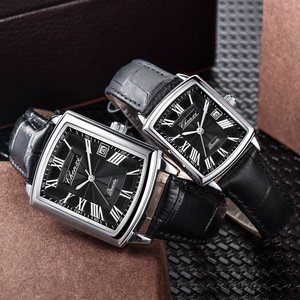 Reloj Casual de Moda para Parejas, Marca <span class=keywords><strong>Dawn</strong></span>, con Calendario, Cuarzo, Caja Rectangular de Aleación, Correa para Hombre y Mujer, Venta al Por Mayor - Product Image 6
