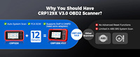 Herramienta de Diagnóstico Automotriz CRP129X V3.0 2026, Actualización Gratuita de por Vida, Diagnóstico de 4 Sistemas, Escáner OBD2