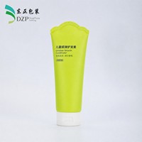 Tube cosmétique vide en PE de 45 mm de diamètre avec bouchon à clapet, impression de logo personnalisée pour crème contour des yeux, soins de la peau, nettoyant visage, vente en gros
