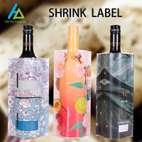 Mangas retráctiles de PET de PVC con estampado personalizado de Minfly para embalaje de bebidas, película envolvente para bebidas, whisky, cosméticos, incluido Vodka