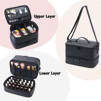 Grande boîte à cosmétiques Portable de beauté, trousse de maquillage, sac de transport artistique, sac de rangement de lampe UV, sac de manucure de voyage