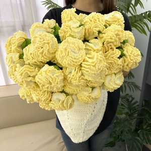 Ramos de Claveles Listos para Usar, Flores de Jardín, Pequeñas Margaritas, Lirios del Valle Tejidos a Mano, Regalo Festivo, Manta de Rosas - Product Image 1