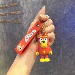 Llavero de PVC de la Familia de Ojos Azules de Dibujos Animados, Bingo, Amigos, Perrito, Colgante para Bolso, Llavero para <span class=keywords><strong>Coche</strong></span>, Venta al por Mayor - Product Image 3