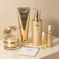 Tube cosmétique ABL en acrylique doré métallisé miroir de 100 ml avec bouchon à clapet, emballage vide pour nettoyant visage
