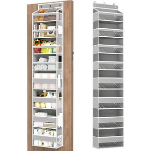 Over The Door Organizer 8 <b>Shelf</b> Hanging Storage With Large Pockets For Bedroom Closet Organization - Product Image 1