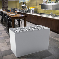 Ensemble complet Offre Spéciale de matériel de cuisine industriel en acier inoxydable pour restauration rapide vitrine commerciale de gelato pour restaurant hôtel