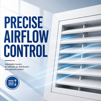 Rejilla de Ventilación HVAC, Rejilla de Salida de Aire Ajustable para Sistema de Ventilación de Conductos Comerciales