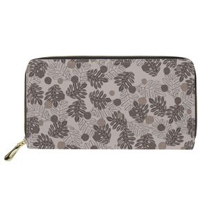 High Quality Pu Zipper Long <strong>Wallet</strong> Custom Hawaiian Fashion Hawaiian Breadfruit Full Print Waterproof Women's Polyester <strong>Wallet</strong> - Product Image 4