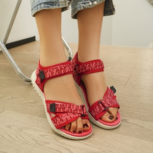 Women Outdoor Sport Sandals Adjustable Hook Loop Straps Non Slip Thick Sole <b>Beach</b> Walking Sandals - Product Image 5