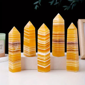 Torre de Cristal de Calcita Amarilla Natural Pulida de Estilo Bohemio al por Mayor para Decoración del Hogar Única y Regalos Navideños - Product Image 1