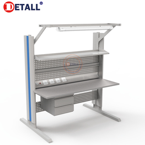 Banco da Lavoro Mobile ESD Regolabile in Altezza per Riparazione Cellulari, Acciaio Laminato a Freddo, Marca <span class=keywords><strong>DETALL</strong></span>, Garanzia di 5 Anni - Product Image 2