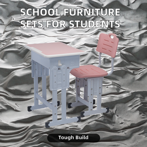 Bureaux et chaises d'écolier modernes en métal et panneaux de densité, ergonomiques et réglables, pour salles de classe du collège, tailles personnalisées, en promotion - Product Image 6