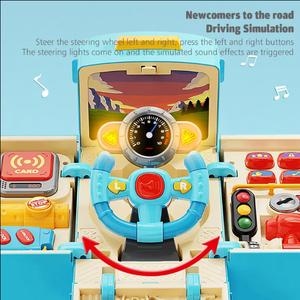 Simulador de conducción de coche de deformación multifunción para niños, <span class=keywords><strong>volante</strong></span> de autobús de plástico de juguete con regalo de música ligera - Product Image 4