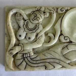 Mainan liontin naga buatan tangan seni rakyat batu Burmese ungu alami - Product Image 4