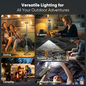 <span class=keywords><strong>Linterna</strong></span> LED recargable <span class=keywords><strong>verde</strong></span> para actividades al aire libre con luz blanca impermeable IP54 brillante - Product Image 6