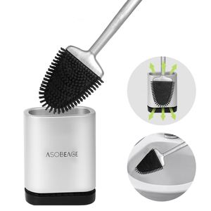 Support de séchage pour brosse WC en TPR avec poils flexibles pour salle de bain – Nettoyant WC en silicone – Brosse WC en silicone - Product Image 1
