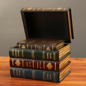 Décoration de style européen : <span class=keywords><strong>livre</strong></span> factice vintage, modèle de <span class=keywords><strong>livre</strong></span> de bureau, accessoire de photographie - Product Image 3