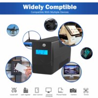 Vente directe usine : Onduleur interactif en ligne 650VA avec AVR et écran LCD pour la sécurité, la surveillance, l'alarme et le support informatique (ODM/OEM)