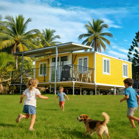 Maison préfabriquée compacte, maisons modulaires préfabriquées, maison pliable, 20 pieds, 30 pieds, 40 pieds, maison mobile de luxe extensible, 2 ou 3 chambres