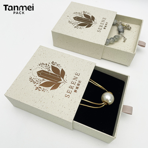 Custom Beige Jewelry Sliding Drawer <b>Box</b> Paper <b>Gift</b> <b>Box</b> for Bracelet Necklace <b>Earring</b> Ring Luxury Packaging <b>Box</b> - Product Image 4