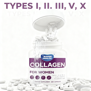 OEM/ODM Multi-Kollagen-Kapseln Meereskollagen für Erwachsene Leicht Löslich Vitamin C für Frauen 2 Kapseln Täglich 60-Kapseln-Flasche - Product Image 4