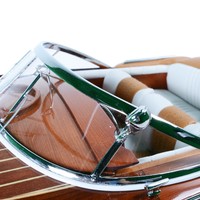B085 - Modèle de bateau à moteur de luxe en bois Riva Aquarama peint à la main en cèdre pour décoration et exposition nautique