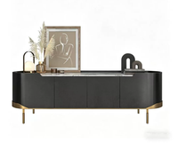Console de rangement moderne haut de gamme en bois massif de luxe italien pour salon, cuisine et salle à manger
