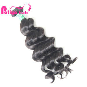 Bán buôn nhà sản xuất tóc con người dệt dài & tóc ngắn tự nhiên lượn sóng kiểu tóc đôi sợi ngang chưa qua chế biến Peru tóc 24 inch - Product Image 2