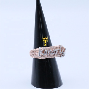 Double Plated Custom Icy <strong>Name</strong> <strong>Ring</strong> <strong>Personalised</strong> Hip Hop Full Iced Out Jewelry Letter <strong>Ring</strong> - Product Image 6